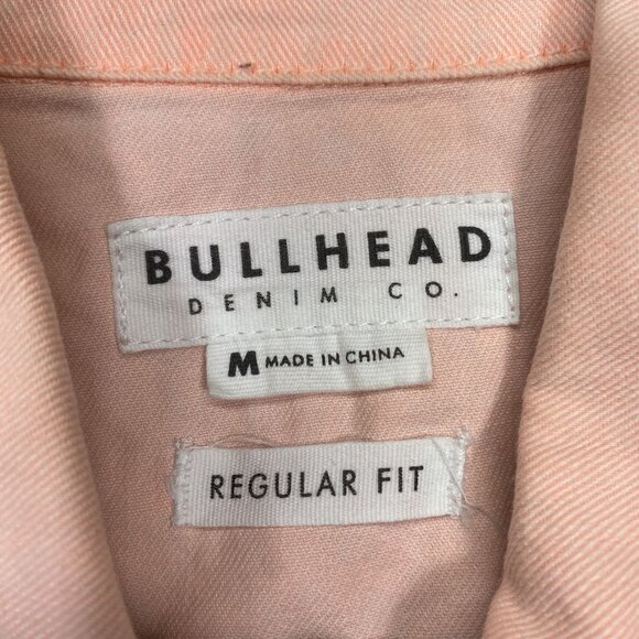 Bullhead Peach Sleeveless Denim Vest Frayed Armholes Button Front Womens Size M - Picture 4 of 9